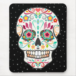 Tapis De Souris Feliz Muertos - crâne de fête Mousepad de sucre
