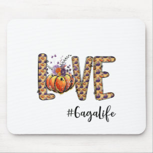 Tapis De Souris Femens Love Gaga Vie Citrouille Automne Halloween