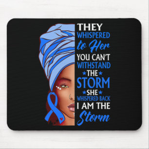 Tapis De Souris Femme africaine Afro Je suis la tempête Sensibilis