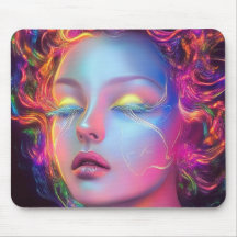 Femme Alien aux cheveux cosmiques