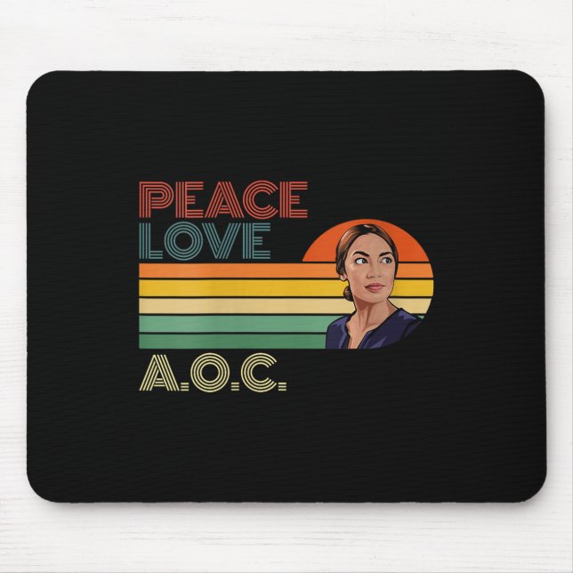 Tapis De Souris Femme Aoc Alexandria Ocasio-cortez First Femme P (Devant)