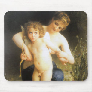 Tapis De Souris Femme avec Cupidon, Bouguereau