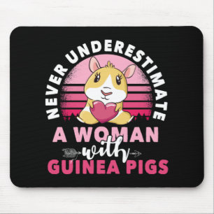 Tapis De Souris Femme avec la bête de porc de Guinée Cavy