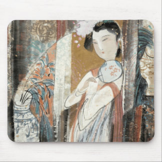 Tapis De Souris Femme avec l'épingle à cheveux florale
