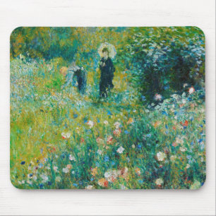 Tapis De Souris Femme avec Parasol, Jardin, Renoir