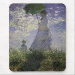 Tapis De Souris Femme avec parasol par Claude Monet, Art Vintage<br><div class="desc">La promenade, Camille Monet et Son Fils Jean (Femme avec un Parasol) (1875) de Claude Monet est une vintage peinture impressionniste de famille de portrait. Une mère se promène avec son jeune enfant dans un champ ou dans une prairie printanière. Elle tient un parasol et porte une belle robe qui...</div>