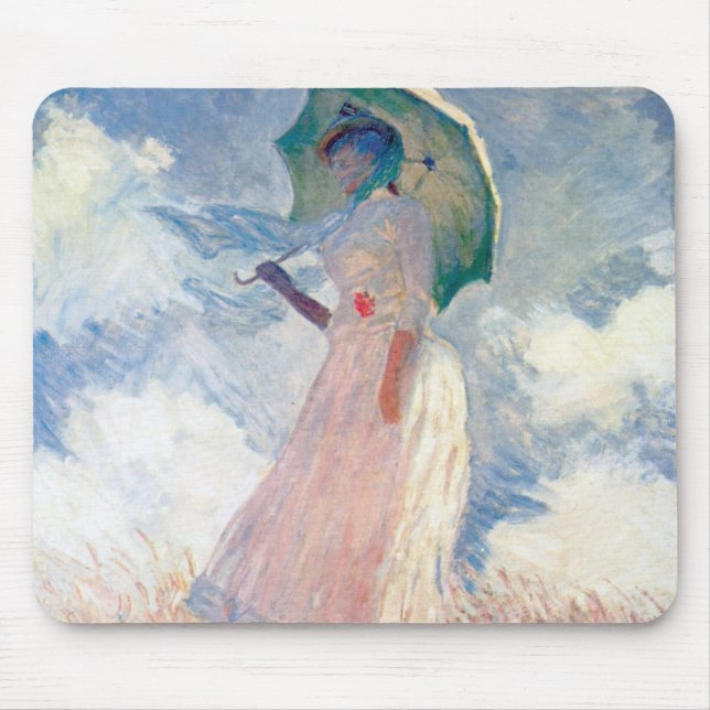Tapis De Souris Femme avec un parasol, Claude Monet, 1886 (Devant)