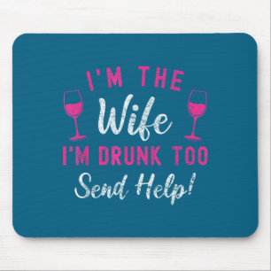 Tapis De Souris Femme Chemise Ivre Trop Couple Assorti