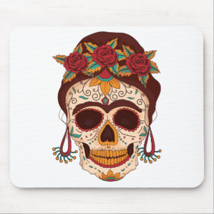 Tapis De Souris Femme Crâne de Sucre