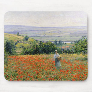Tapis De Souris Femme dans un domaine de pavot