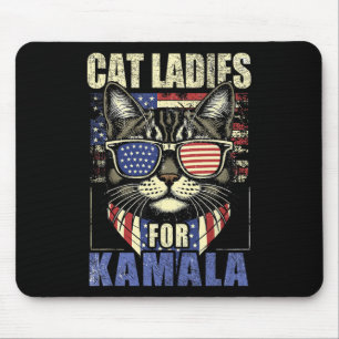 Tapis De Souris Femme De Chat Sans Enfant Pour Kamala Harris 2024