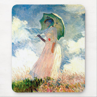 Tapis De Souris Femme de Claude Monet avec le parasol