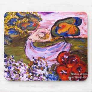 Tapis De Souris femme de flottement de zazzle