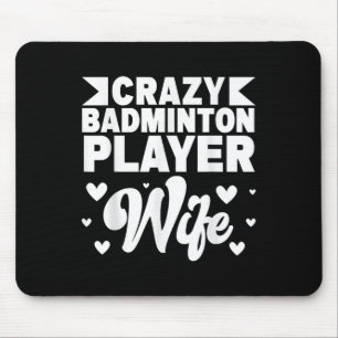 Tapis De Souris Femme de joueur de badminton fou Navette