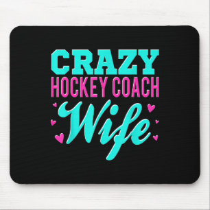Tapis De Souris Femme de l'entraîneur de hockey fou Entraîneur de