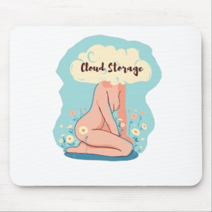 Tapis De Souris Femme de stockage cloud