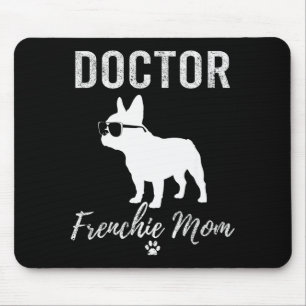 Tapis De Souris Femme docteur frenchie maman t-shirt amateur de ch