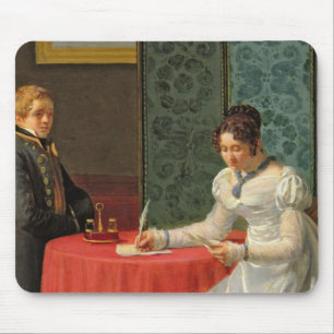 Tapis De Souris Femme écrivant une lettre