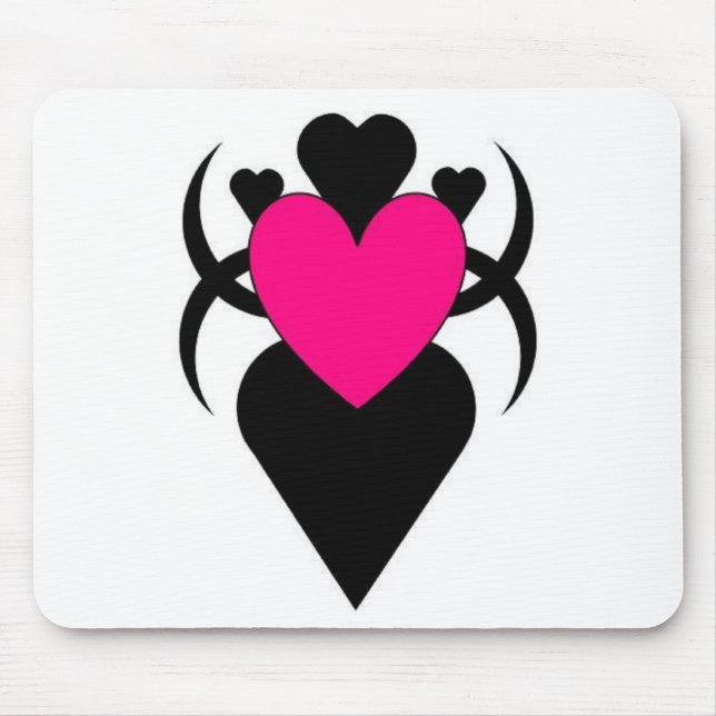 TAPIS DE SOURIS FEMME EN FORME DE COEUR (Devant)