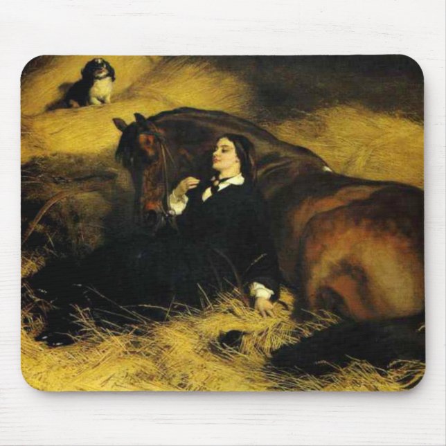 Tapis De Souris Femme et Cheval (Devant)