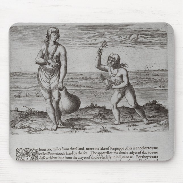 Tapis De Souris Femme et jeune fille indiennes (Devant)
