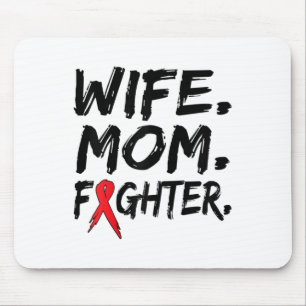 Tapis De Souris Femme Femme Maman Combattante Cardiopathie Sensibi