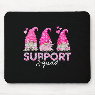Tapis De Souris Femme Fun Gnomes Soutien Squad Cancer du Sein Awar