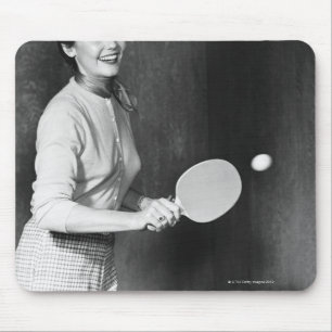 Tapis De Souris Femme jouant au ping-pong
