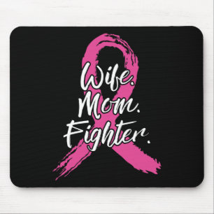 Tapis De Souris Femme Maman Fighter Cancer du sein Patient Pink Aw