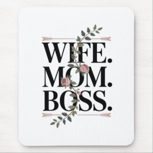 Tapis De Souris Femme. Maman. Patronne.