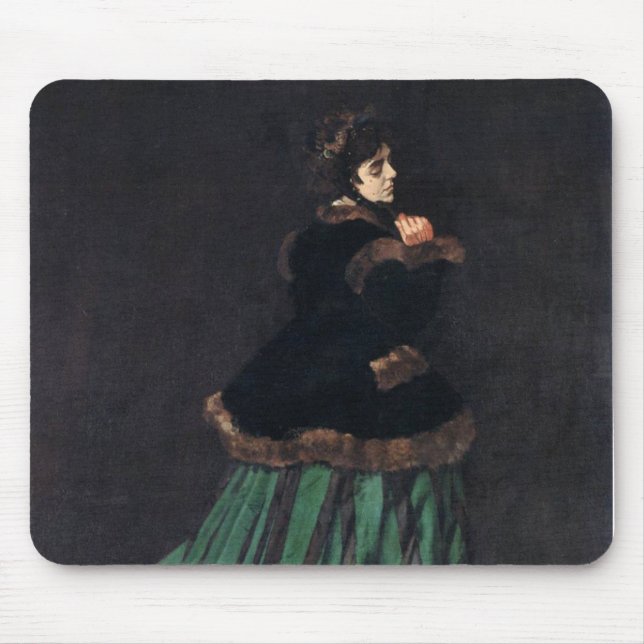 Tapis De Souris Femme Monet en robe verte (Devant)