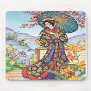 Tapis De Souris Femme noble avec le parasol Mousepad