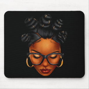 Tapis De Souris Femme noire afro femme africaine Mois de l'histoir