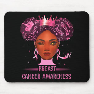 Tapis De Souris Femme Noire En Octobre Nous Portons Le Cancer Du S