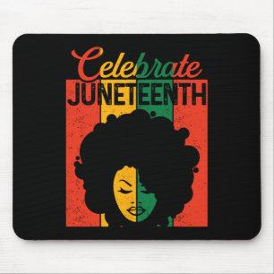 Tapis De Souris Femme noire Junetdix Shirt Afro 1865 Indépendante