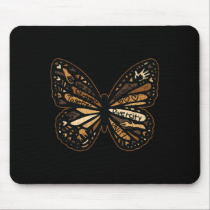 Tapis De Souris Femme Papillon Mois de l'histoire des Noirs Hommes