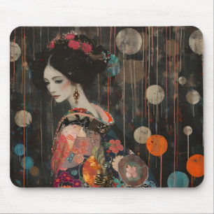 Tapis De Souris Femme pensive en Kimono