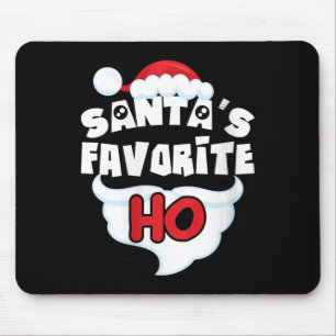 Tapis De Souris Femme Père Noël Favori Ho Douleur de Noël moche