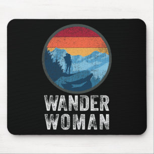 Tapis De Souris Femme randonneuse vintage Take A Hike Escalade Ran