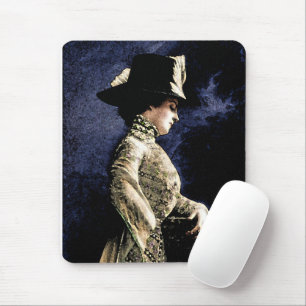 Tapis De Souris Femme victorienne Vintage triste avec Casquette de