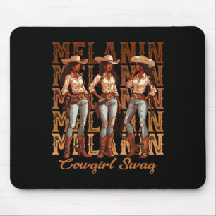 Tapis De Souris Femmes Africaines Mélanine Cowgirl Swag Histoire d