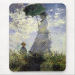 Tapis De Souris Femmes avec parasol ~ Madame Monet avec son fils<br><div class="desc">Tableau impressionniste vintage "Femmes avec un parasol ~ Madame Monet avec son fils" de Claude Monet,  1875.</div>