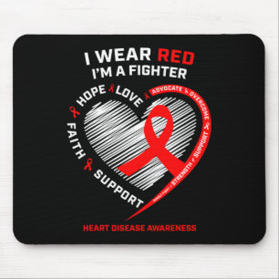 Tapis De Souris Femmes Cadeaux Guerrier Red Fighter Maladie cardia