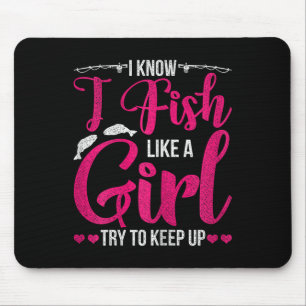 Tapis De Souris Femmes Chemise De Pêche Pour Filles Poisson B Pêch