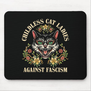 Tapis De Souris Femmes de chat sans enfants contre le fascisme 2