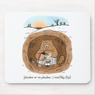 Tapis De Souris Femmes de marmotte Maman Jour de la marmotte Café