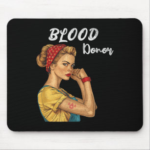 Tapis De Souris Femmes donneuses de sang Bandana donne du sang Awa
