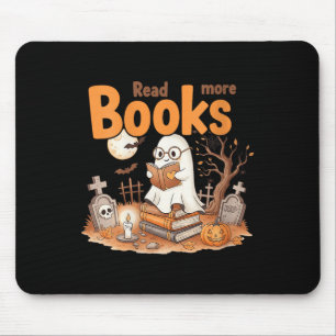 Tapis De Souris Femmes drôle Lire plus de livres Fantôme Halloween