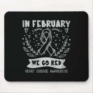 Tapis De Souris Femmes En Février Nous Allons Red American Heart D