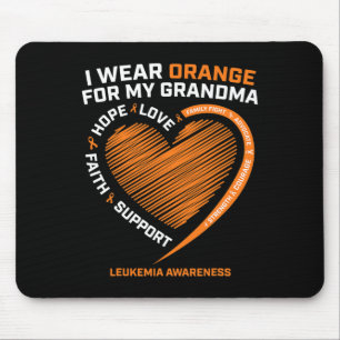 Tapis De Souris Femmes Enfants Je Porte L'Orange Pour Ma Leucémie 